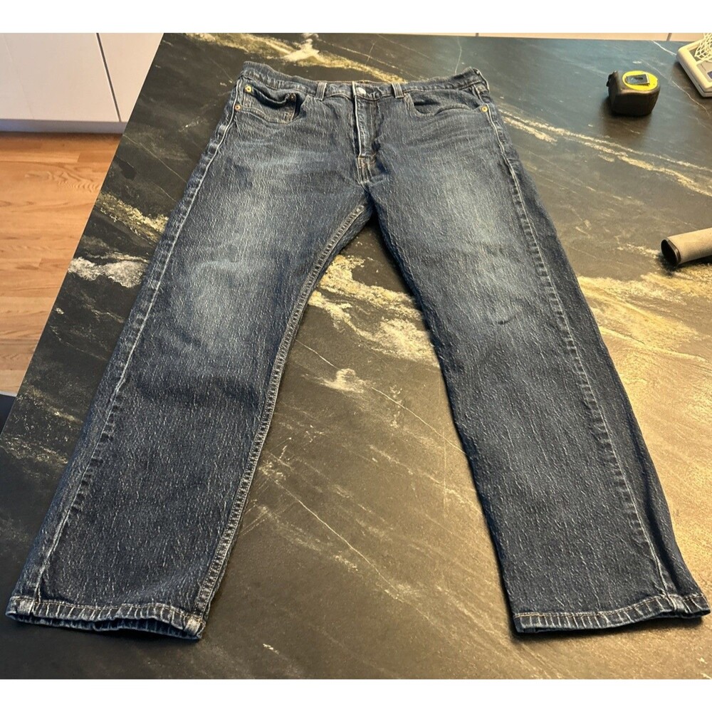Levi’s 505 Regular Fit Jeans Men’s 36x30 Dark Blue Indigo Denim Straight Leg